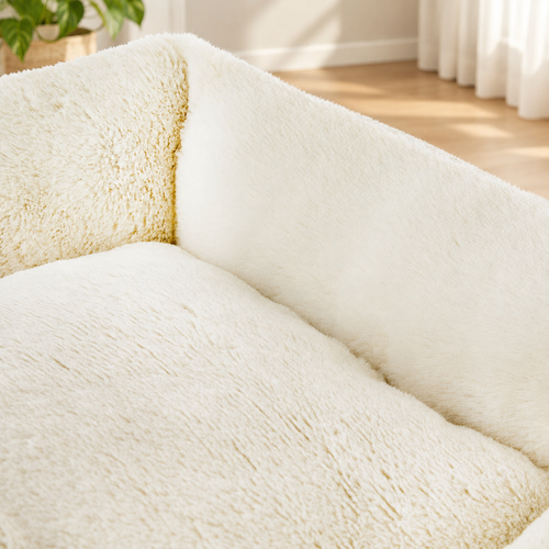Cream Luxe Cuddler Pet Bed