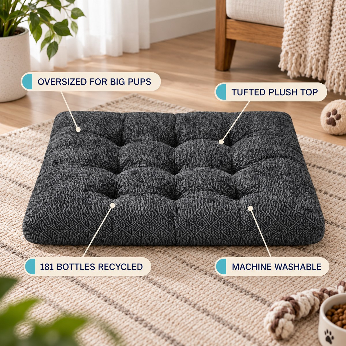 UltraSoft XL Tufted Pet Bed
