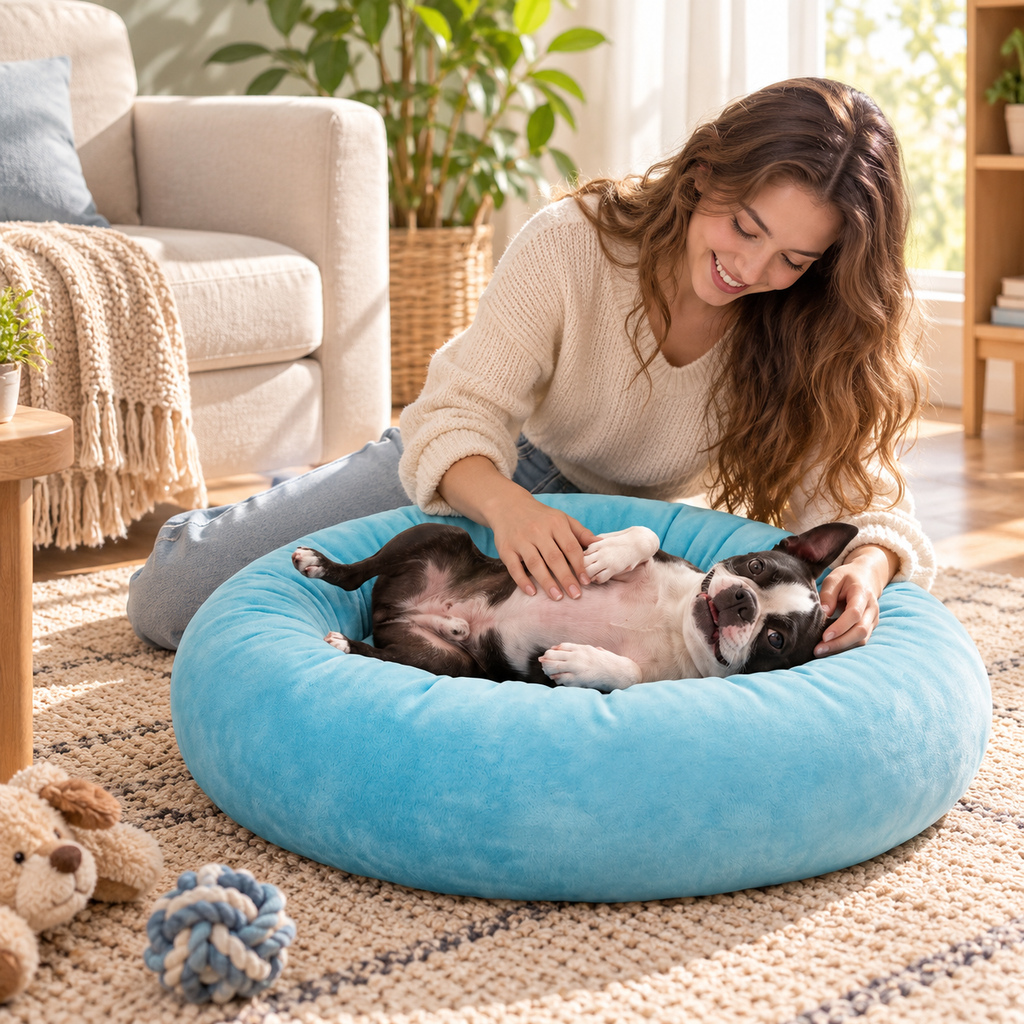 CloudSoft Round Cuddler Pet Bed