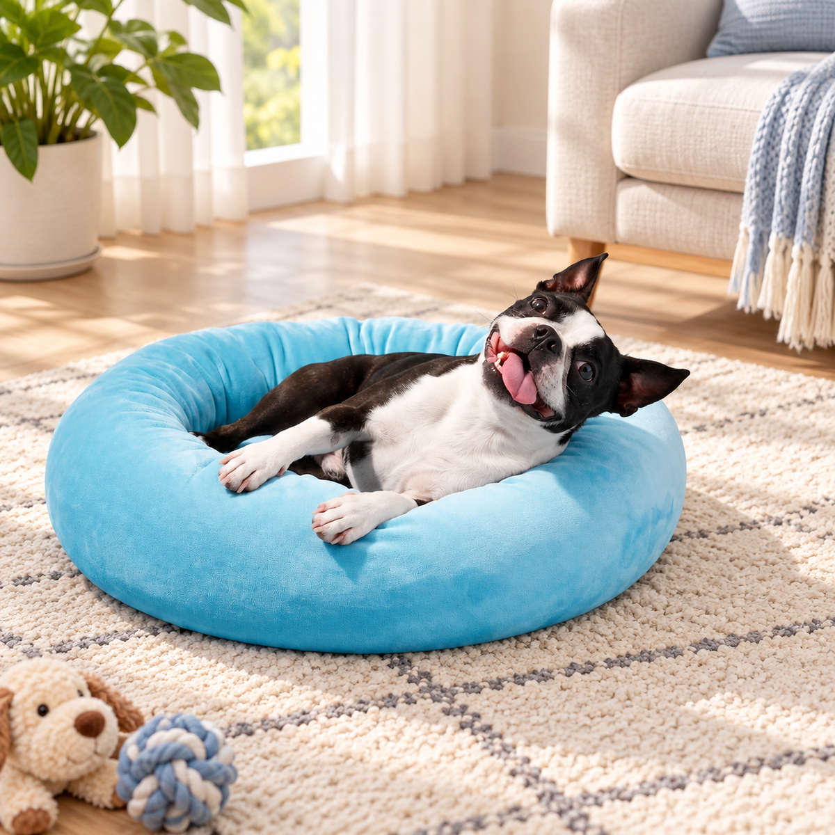 CloudSoft Round Cuddler Pet Bed