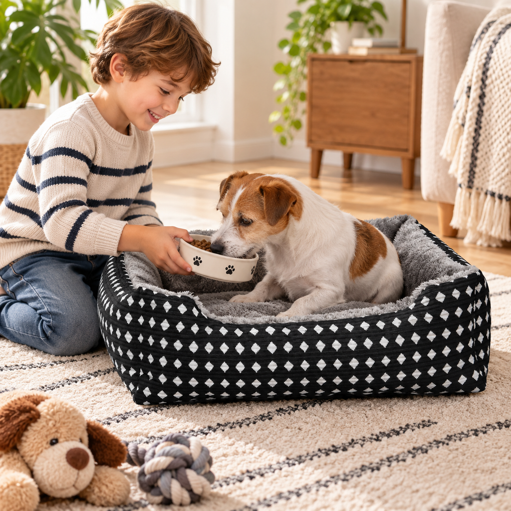 Diamond Cozy Cuddler Pet Bed