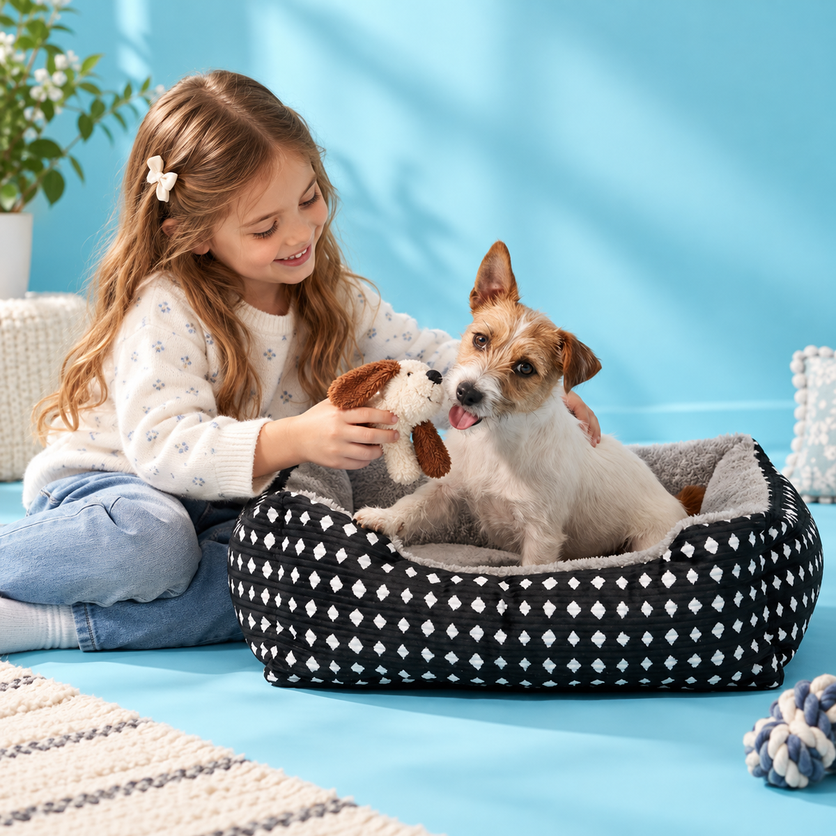 Diamond Cozy Cuddler Pet Bed