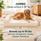 Faux Fur L-Chaise Dog Bed